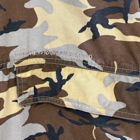 Vintage Marithe Francois Girbaud Camo Shirt Jacket Y2K Button Up Streetwear 3XL - Picture 5 of 10